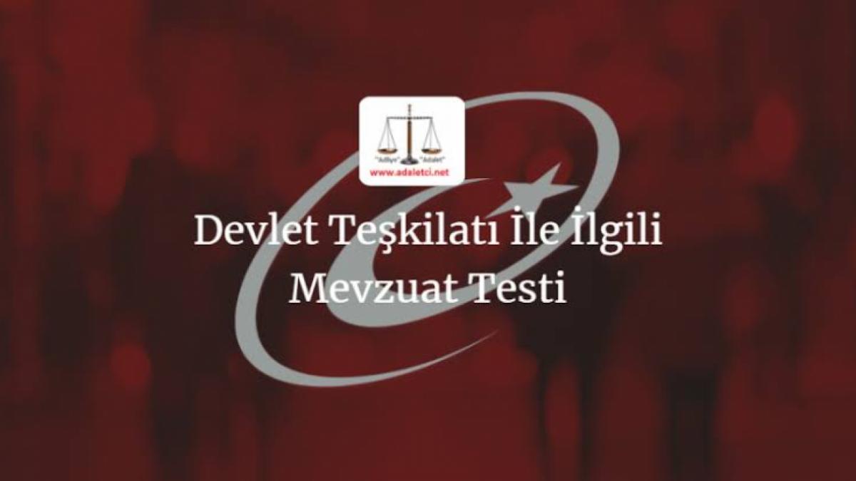Devlet Teşkilatı ve İlgili Mevzuat – Birleşik Ders Notu